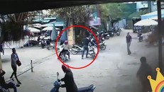 Hoảng hồn trước pha 'quay đầu' có một không hai của nữ 'ninja'. (Ảnh: Cắt từ clip)