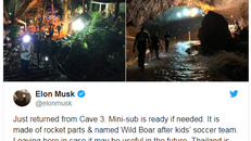 Elon Musk chp biết Tàu ngầm mini giải cứu đội bóng nhí Thái Lan đã sẵn sàng.