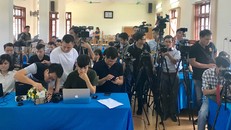 Họp báo công bố kết quả điểm thi cao bất thường ở Sơn La. (Ảnh: Dương Tâm)