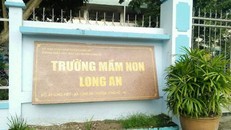 Trường mầm non Long An, nơi hiệu trưởng bớt xén tiền ăn bán trú. (Ảnh: M.A)