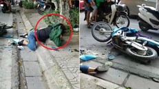 Người bị tai nạn nằm gục ở lề đường, dân vây quanh không ai dám đỡ dậy