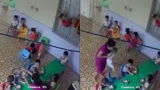 Đuổi việc cô giáo nhồi nhét thức ăn cho trẻ ở Hà Nội