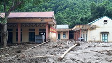 Nhiều trường học Thanh Hóa vẫn ngập sâu trong đất trước ngày khai giảng