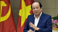 Bộ trưởng, Chủ nhiệm VPCP Mai Tiến Dũng, Tổ trưởng Tổ công tác của Thủ tướng, phát biểu tại buổi kiểm tra 4 bộ về việc cắt giảm các thủ tục, điều kiện kinh doanh, ngày 16/10/2018. Ảnh: VGP/Nhật Bắc