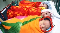 3 em bé (2 gái và 1 trai) chào đời khỏe mạnh, xinh xắn.