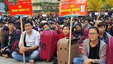 Chuyến xe mùa Xuân đưa hơn 2.500 sinh viên TP HCM về quê đón tết