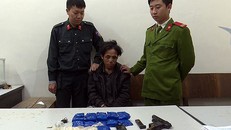 Nghi phạm Vàng A Dơ cùng tang vật bị thu giữ