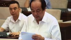 Bộ trưởng, Chủ nhiệm Văn phòng Chính phủ Mai Tiến Dũng báo cáo tại phiên họp. Ảnh: VGP/Nguyễn Hoàng