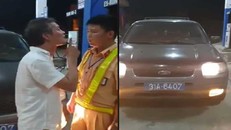 Phạt 2,5 triệu đồng với tài xế xe biển xanh chửi bới, tát cảnh sát giao thông