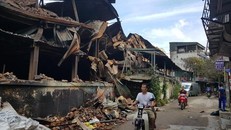 Hiện trường vụ cháy tại xưởng của Công ty CP Bóng đèn và Phích nước Rạng Đông. Ảnh: AH