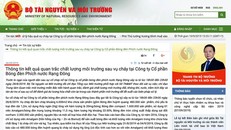 Thông báo của Bộ TN&MT về việc Rạng Đông thừa nhận sử dụng thủy ngân lỏng để sản xuất bóng đèn đã được chỉnh sửa. Ảnh chụp mành hình Cổng thông tin Bộ TN&MT.
