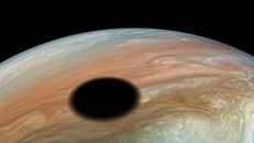 Nhật thực trên sao Mộc. - Ảnh: NASA.