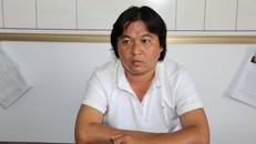 Trần Ngọc Hiếu tại cơ quan công an.