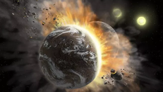 2 bản sao trái đất đâm sầm vào nhau, bắn mảnh vỡ khắp không gian