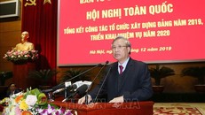 Thường trực Ban Bí thư Trần Quốc Vượng phát biểu chỉ đạo hội nghị. - Ảnh: TTXVN