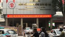 Cụ ông được đưa đi cấp cứu ở bệnh viện Trung ương Quân đội 108 vì uống nhầm nước rửa bát. - Ảnh: Tổ Quốc