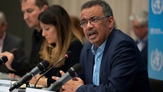 Tiến sĩ Tedros Adhanom Ghebreyesus phát biểu trong cuộc họp khẩn tại Geneva ngày 23/1. Ảnh: Reuters