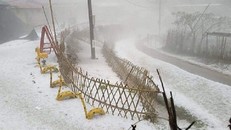 Mưa đá ở Lai Châu ngày 3/3.