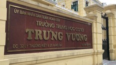 Cổng trường THCS Trưng Vương trên đường Lý Thường Kiệt. - Ảnh: Vnexpress