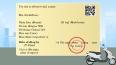 Giấy đăng kí xe sẽ được làm bằng nhựa có gắn mã QR