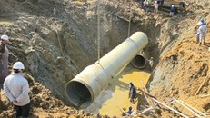 Đường ống nước sông Đà gặp sự cố thứ ba chỉ trong 1 tháng
