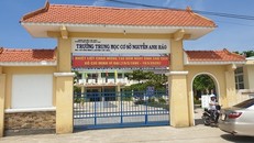 Trường THCS Nguyễn Anh Hào nơi ông Huỳnh Cát Tạo đang công tác. - Ảnh: Dân Trí 