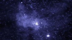 Những khối khí lạnh phát sáng trắng phóng ra từ trung tâm Dải Ngân hà. - Ảnh: NASA.