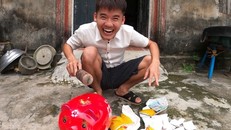 Hưng Vlog xuất hiện trong một video. Ảnh cắt từ clip.