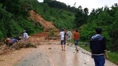 Hiện trường vụ sạt lở. - Ảnh: Thanh Niên