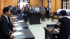 Các bị cáo tại phiên tòa