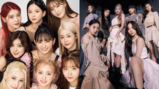 Nhóm Kep1er (bên trái) và nhóm NMIXX