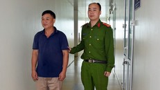 Đối tượng Nguyễn Ngọc Hưng tại cơ quan điều tra.