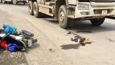 Thí sinh thi THPT nguy kịch sau tai nạn với xe trộn bê tông