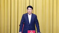 Chủ tịch nước Lương Cường phát biểu chỉ đạo. (Ảnh: Lâm Khánh/TTXVN)