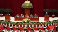 Tổng Bí thư Tô Lâm phát biểu khai mạc Hội nghị lần thứ 11 Ban Chấp hành Trung ương Đảng khóa XIII. Ảnh: TTXVN