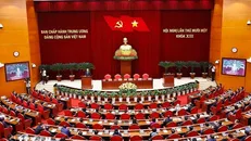 Toàn cảnh phiên bế mạc Hội nghị lần thứ 11 Ban Chấp hành Trung ương Đảng khóa XIII. Ảnh: Doãn Tấn/TTXVN.