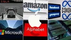 Nhóm Big Tech gồm: Tesla, Microsoft, Alphabet, Apple, Meta, Amazon và Nvidia. Ảnh: Alamy/Getty