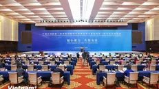 Quang cảnh buổi Giao lưu hữu nghị. Ảnh: PV/Vietnam+