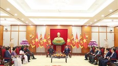 Tổng Bí thư Tô Lâm tiếp Tổng thống Sri Lanka Anura Kumara Dissanayaka. Ảnh: Thống Nhất/TTXVN.