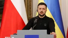 Tổng thống Ukraine Volodymyr Zelensky. Ảnh: PAP/TTXVN