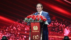 Thủ tướng Phạm Minh Chính phát biểu chỉ đạo tại Đại hội Thi đua "Vì an ninh Tổ quốc" lần thứ IX. Ảnh: VGP/Nhật Bắc