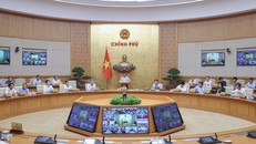 Thủ tướng Phạm Minh Chính chủ trì phiên họp Chính phủ thường kỳ tháng 7 trực tuyến với các tỉnh, thành phố trực thuộc Trung ương. Ảnh: VGP/Nhật Bắc