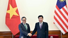 Ủy viên Trung ương Đảng, Thứ trưởng Ngoại giao Nguyễn Mạnh Cường và Phó Tổng thư ký Bộ Ngoại giao Malaysia Dato’ Ahmad Rozian Abd Ghani đồng chủ trì kỳ họp Đối thoại chiến lược quan chức cấp cao Việt Nam-Malaysia lần thứ 3.