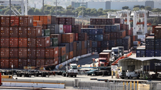 Quang cảnh cảng hàng hóa Los Angeles, California, Mỹ