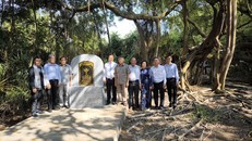 Đại biểu tham quan 3 cây Gừa là cây di sản Việt Nam tại Nông trại Hải Vân - sân chim Vàm Hồ