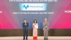Meey Group vinh dự được ghi nhận trong Top 10 Thương hiệu Tiên phong Đổi mới sáng tạo. Ảnh: Meey Group