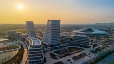 Công trình Trung tâm Chính trị Hành chính và công trình Trung tâm Hội nghị-Biểu diễn thành phố Hải Phòng. Ảnh: Hoàng Ngọc/TTXVN