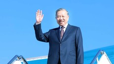 Lễ tiễn Tổng Bí thư Tô Lâm tại sân bay quân sự Andrews. Ảnh: Thống Nhất/TTXVN