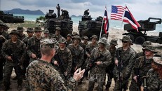 Binh sỹ Mỹ tham gia cuộc tập trận đa phương "Hổ mang Vàng" tại tỉnh Rayong, Thái Lan.