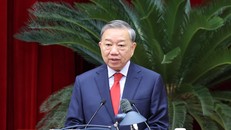 Tổng Bí thư Tô Lâm phát biểu khai mạc Hội nghị lần thứ hai Ban Chấp hành Trung ương Đảng khóa XIV.